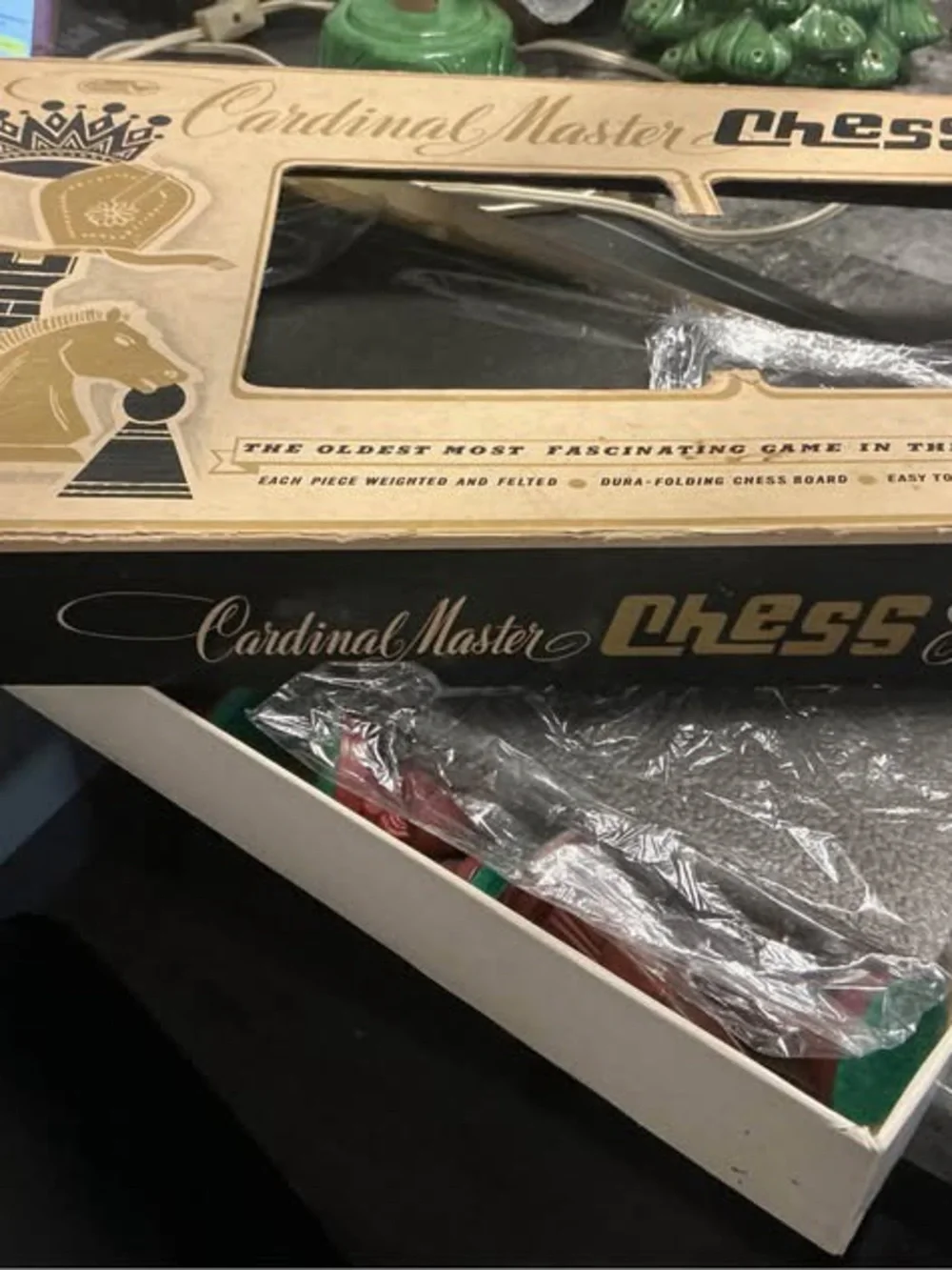 Vintage 1960s Original Cardinal Master Chess Set Antique Complete